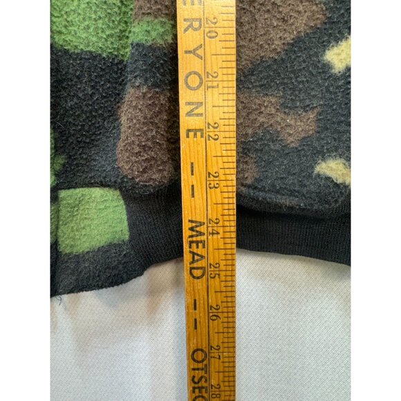 Vintage Saftbak Camo Fleece Jacket Mens S/M Green Brown - Picture 11 of 16